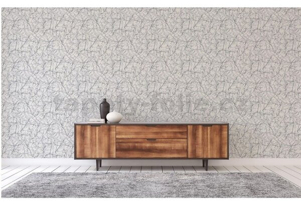 Vliesové tapety na zeď Elegance 3 30507-3 rozměr 10,05 m x 0,53 m, popínavé větvičky černé na bílém podkladu, A.S. Création
