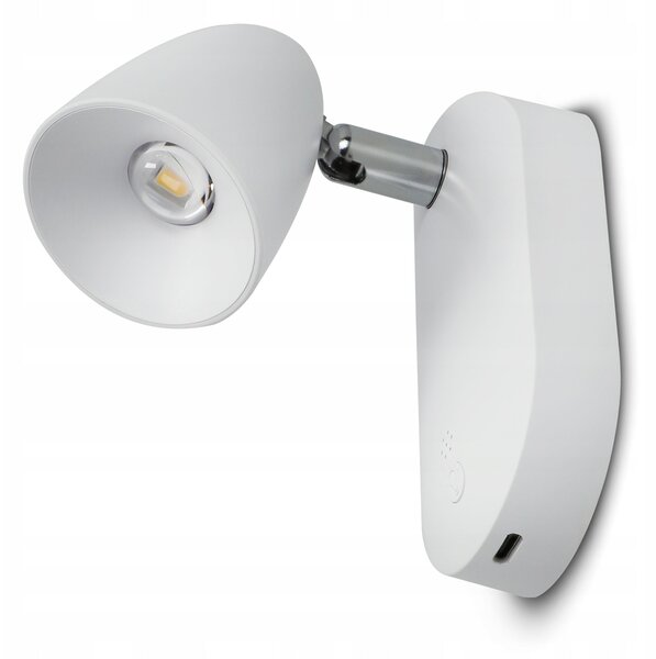 LED nástěnné svítidlo, stmívatelné, CCT, na baterii, 1 W, 60 lm, 12 × 6 × 10 cm