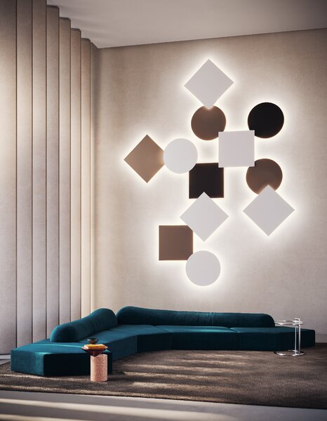 Lodes LED stropní/nástěnné svítidlo Puzzle Mega Square S, 1x25W Barva: Červená