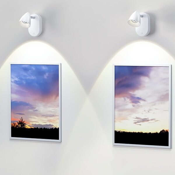 LED nástěnné svítidlo, stmívatelné, CCT, na baterii, 1 W, 60 lm, 12 × 6 × 10 cm