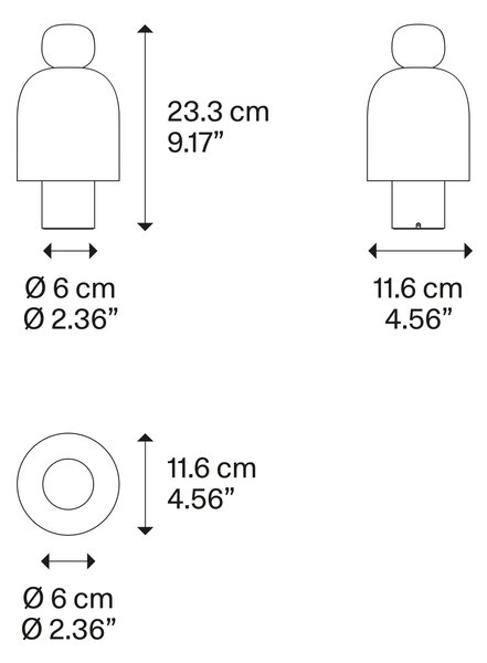Lodes LED stmívatelná přenosná stolní lampa Easy Peasy, Ø 11,6 cm, 1x5W Barva: Zelená