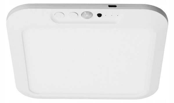 Bílé stropní LED svítidlo s pohybovým čidlem, CCT, 3 W, 325 lm, 18 × 18 × 1,4 cm