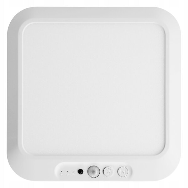 Bílé stropní LED svítidlo s pohybovým čidlem, CCT, 3 W, 325 lm, 18 × 18 × 1,4 cm