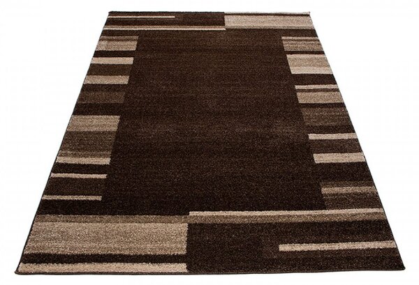 Makro Abra Kusový koberec SARI 3438A tmavě hnědý Rozměr: 60x100 cm