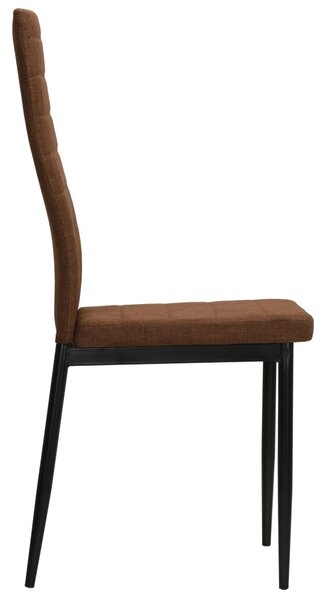 Jídelní židle 6 ks hnědé textil 275334
