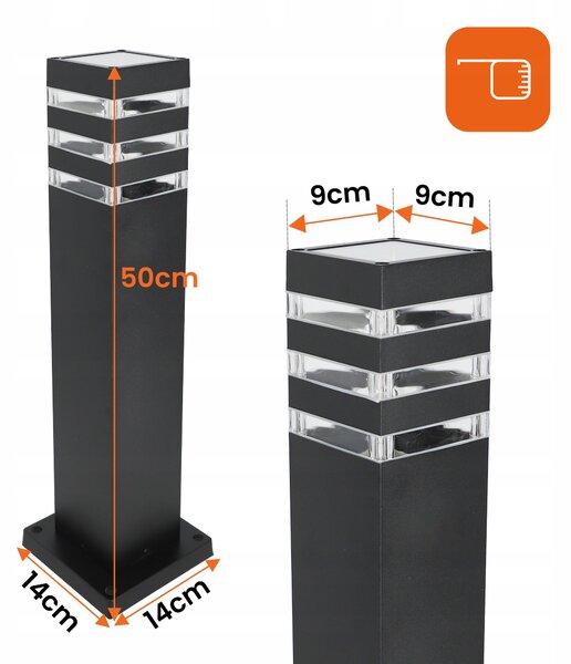 Venkovní osvětlovací sloupek E27 230 V, 50 cm, IP54
