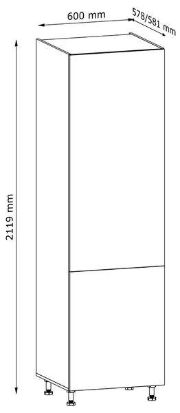LANGEN ap | skříňka D60ZL pro vestavnou lednici | UNI provedení | artisan
