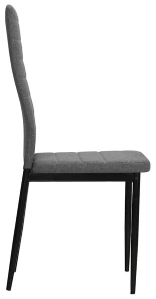 Jídelní židle 6 ks světle šedé textil 275380