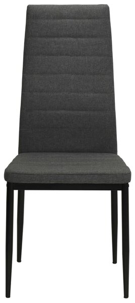 Jídelní židle 6 ks tmavě šedé textil 275379