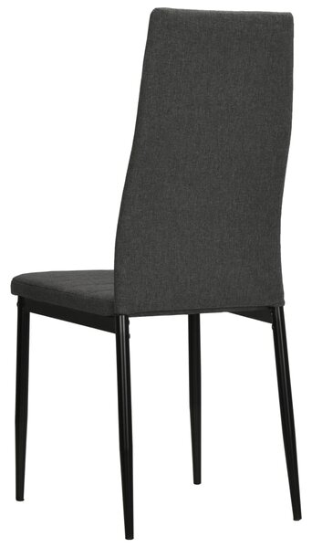 Jídelní židle 6 ks tmavě šedé textil 275379
