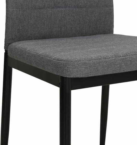 Jídelní židle 6 ks světle šedé textil 275380
