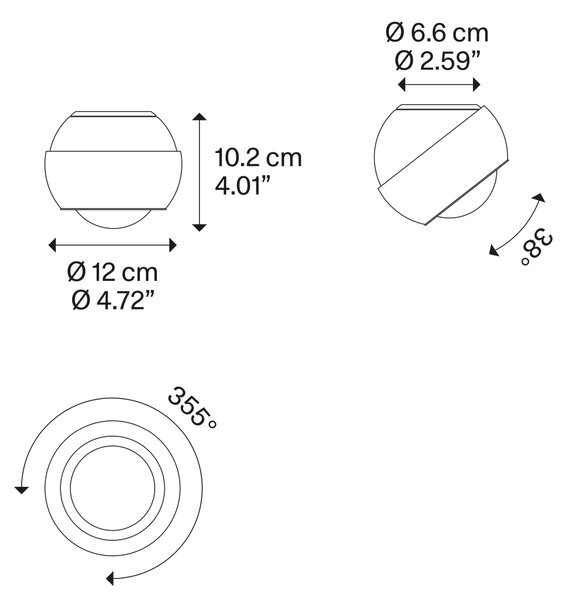 Lodes LED stropní svítidlo Spider, Ø 12 cm, 1x11W Barva: Matná černá, Teplota světla: 2700K - teplá bílá