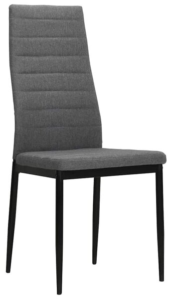 Jídelní židle 6 ks světle šedé textil 275380