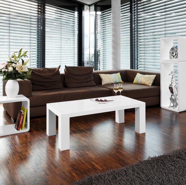 KONFERENČNÍ STOLEK, bílá, kompozitní dřevo, 120/60/40 cm Livetastic - Konferenční stolky, Online Only
