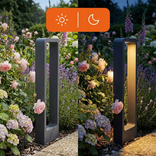 Černý venkovní osvětlovací sloupek 230 V, 60 cm, IP44