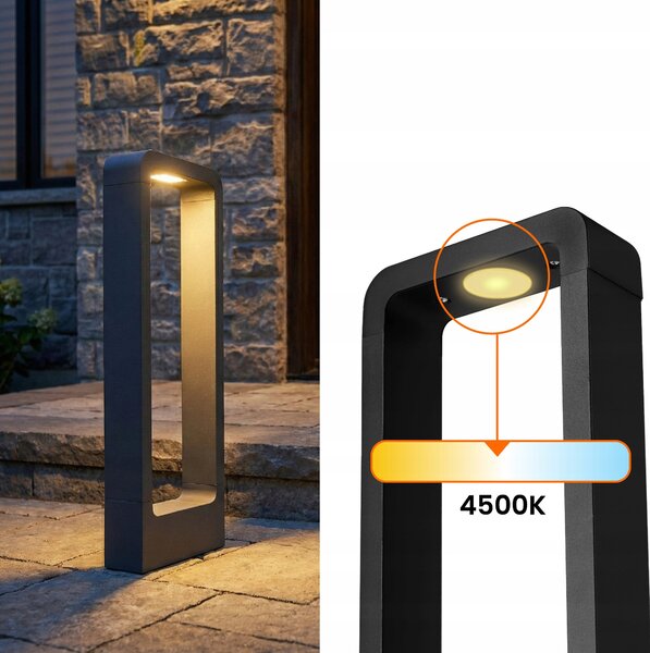 Černý venkovní osvětlovací sloupek 230 V, 60 cm, IP44