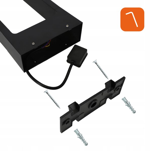 Černý venkovní osvětlovací sloupek 230 V, 60 cm, IP44