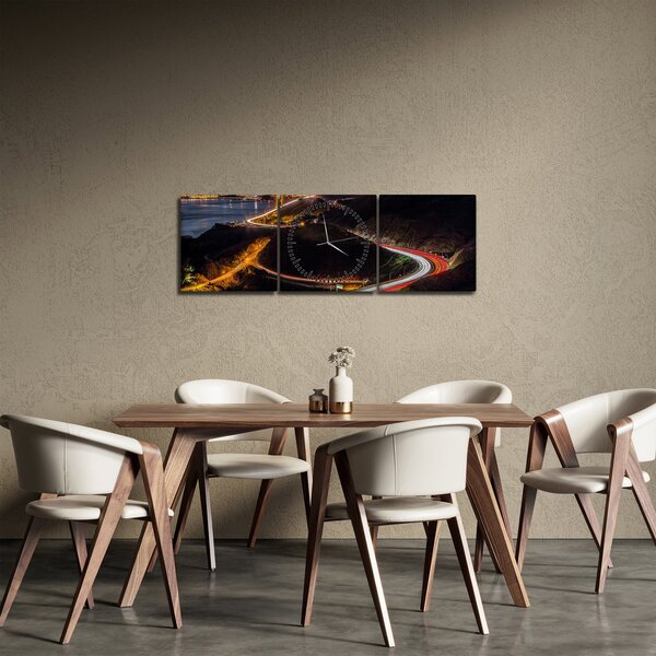 Obraz - Golden Gate Bridge (s hodinami) (90x30 cm)
