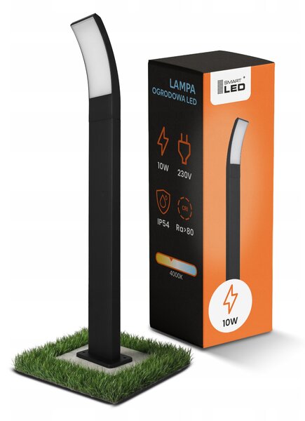Černý venkovní osvětlovací sloupek 230 V, 80 cm, IP54, neutrální bílá