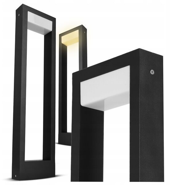 Černý venkovní osvětlovací sloupek 230 V, 60 cm, IP44, neutrální bílá