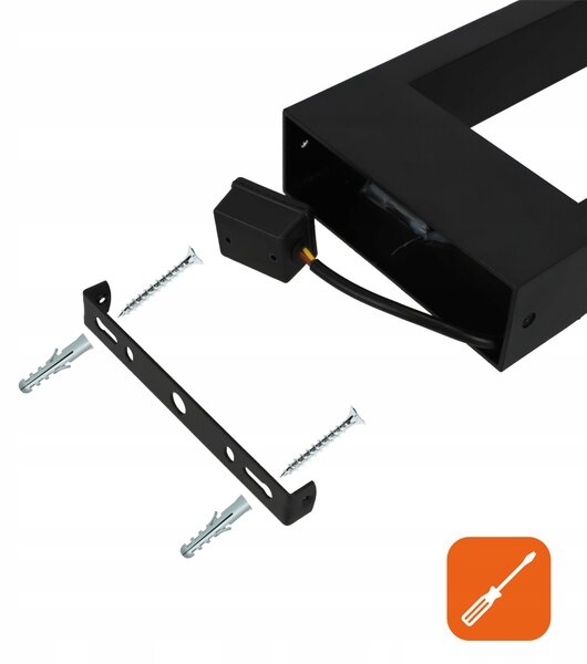 Černý venkovní osvětlovací sloupek 230 V, 60 cm, IP44, neutrální bílá
