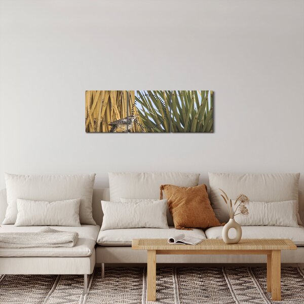 Obraz - Střízlík (s hodinami) (90x30 cm)