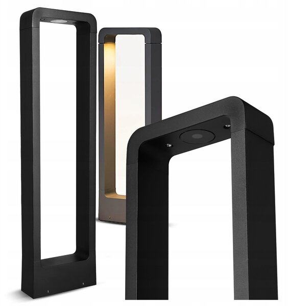 Černý venkovní osvětlovací sloupek 80 cm – neutrální bílá, IP44, 10 W
