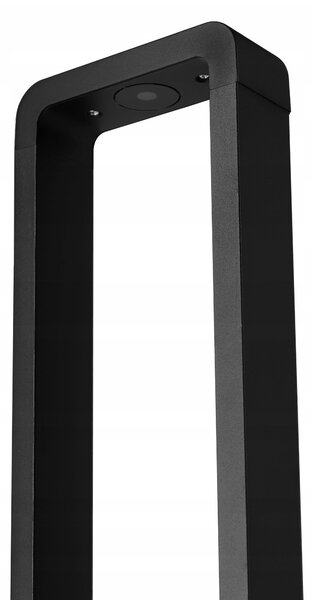 Černý venkovní osvětlovací sloupek 80 cm – neutrální bílá, IP44, 10 W