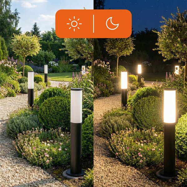 Černý venkovní osvětlovací sloupek E27 230 V, 45 cm, IP54