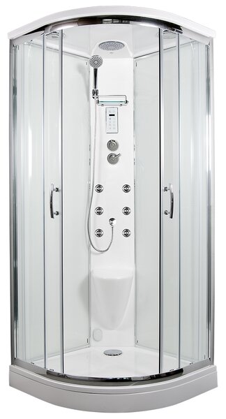 BRILIANT NEW - Parní masážní sprchový box model 9 clear