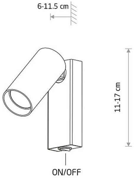 Nowodvorski Fourty nástěnné svítidlo 1x10 W černá 11763