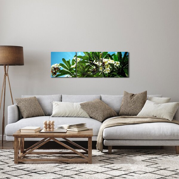Obraz - Plumerie (s hodinami) (90x30 cm)