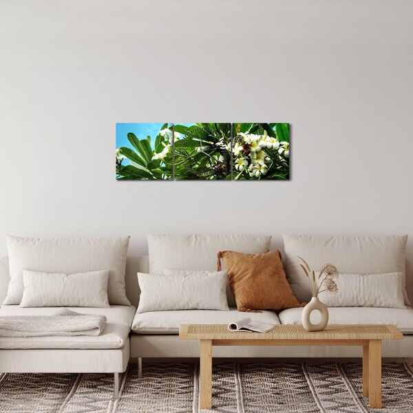 Obraz - Plumerie (s hodinami) (90x30 cm)