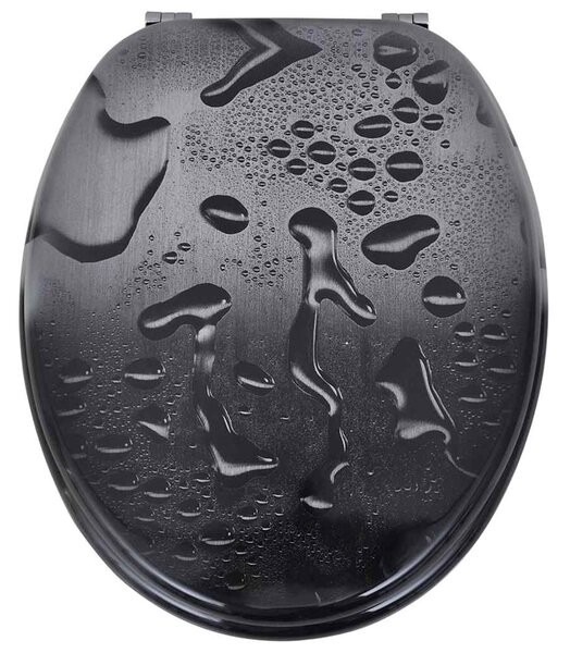 WC sedátka s víky 2 ks MDF kapky vody 275916