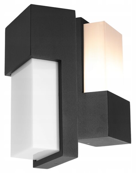 Černé fasádní svítidlo E27, IP54, max. 40 W