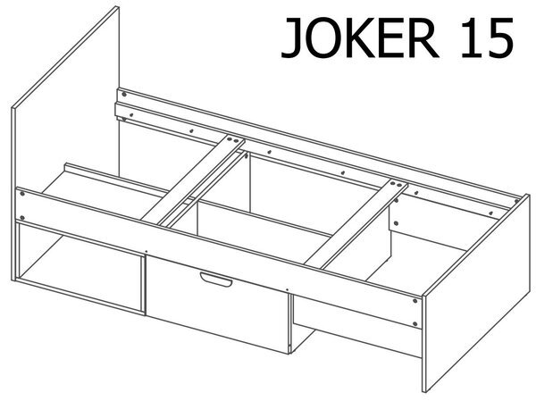 Dětský pokoj JOKER | sestava G | 5 dílů | bílá/grafit/šedá/lefkas světlý