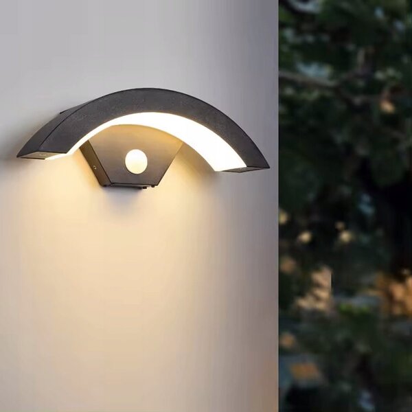 LED fasádní svítidlo 10 W, IP54, neutrální bílá, 29 × 10 × 9 cm