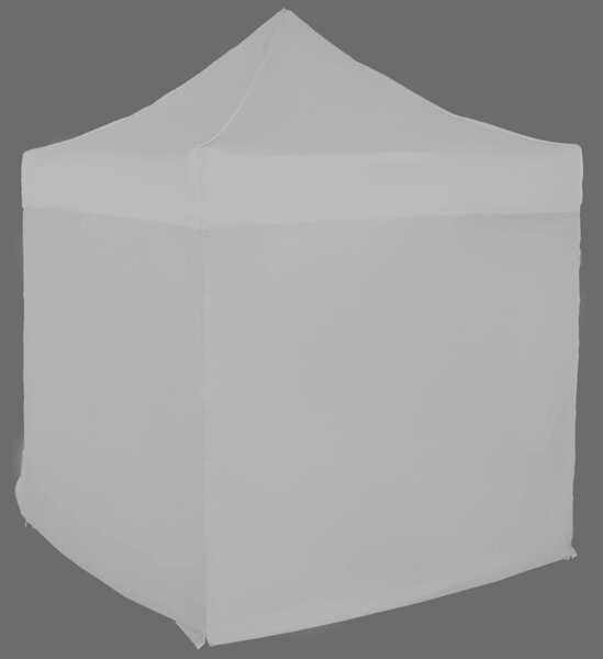 Nůžkový stan 2x2m ocelový, 4 boční plachty, Šedá / antracitová