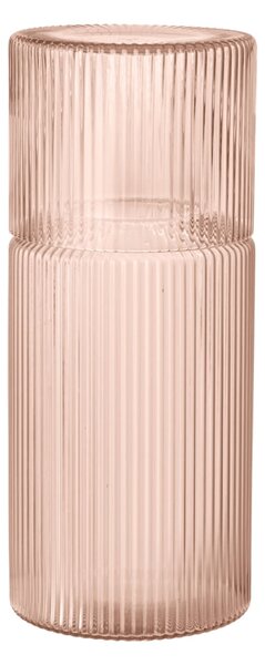 Skleněná karafa Ripple Blush Small 500 ml