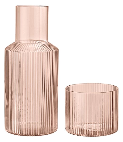 Skleněná karafa Ripple Blush Small 500 ml