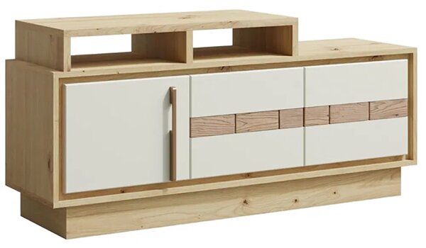 KEKS | TV stolek K4 + nástavec K7 | 130 cm | artisan/kašmír/dřevo dub
