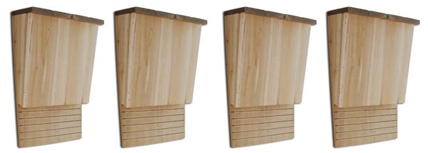 Budka pro netopýry 4 ks 22 x 12 x 34 cm dřevěná 276009