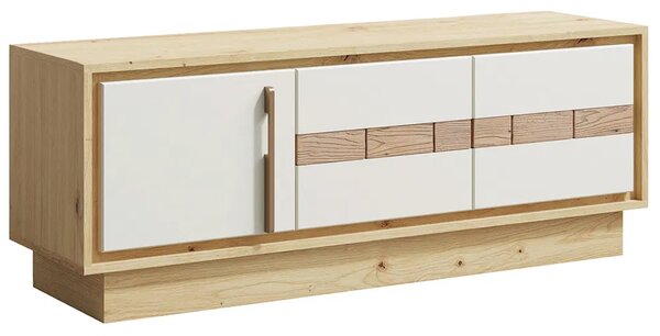 KEKS | TV stolek K4 + nástavec K7 | 130 cm | artisan/kašmír/dřevo dub