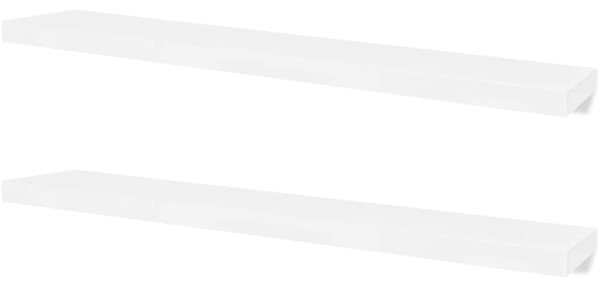 Nástěnné police 4 ks bílé 120 cm 276000