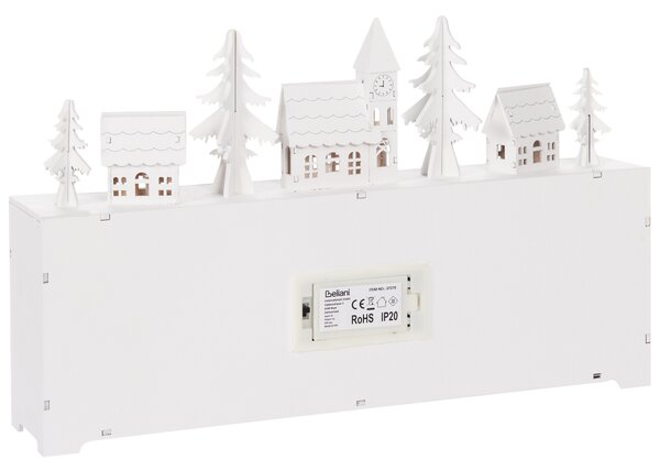 Vánoční dekorace LED MUONIO 24 cm Adventní kalendář Bílá