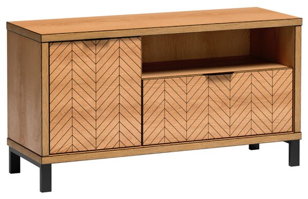 FONTI | TV stolek F-7 + kovové nohy 12 cm | 117,5 cm | dub karamel