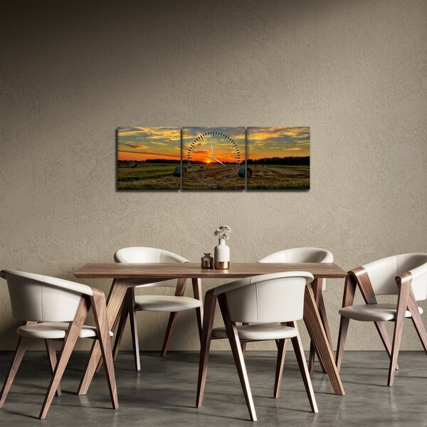 Obraz - Vesnické balíky (s hodinami) (90x30 cm)