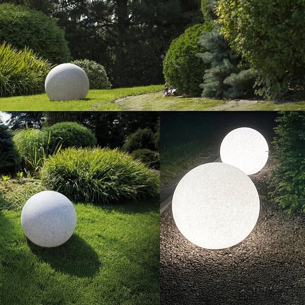 Zahradní koule imitující kámen E27 230 V, 25 cm, IP65