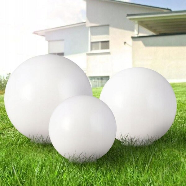 Bílá zahradní koule E27 230 V, 20 cm, IP65