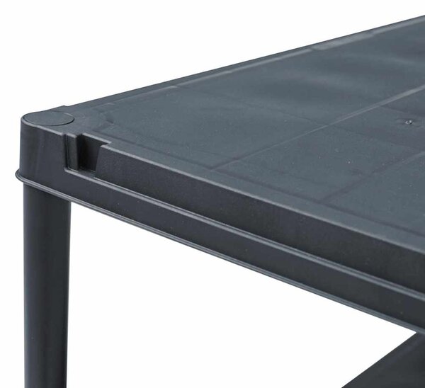 Skladové regály 5 ks černé 125 kg 60 x 30 x 180 cm plastové 276258